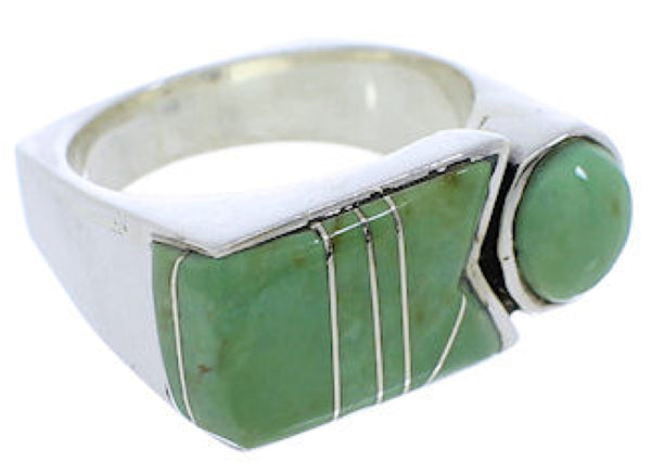 Silver And Turquoise Southwestern Ring Size 7 UX39672